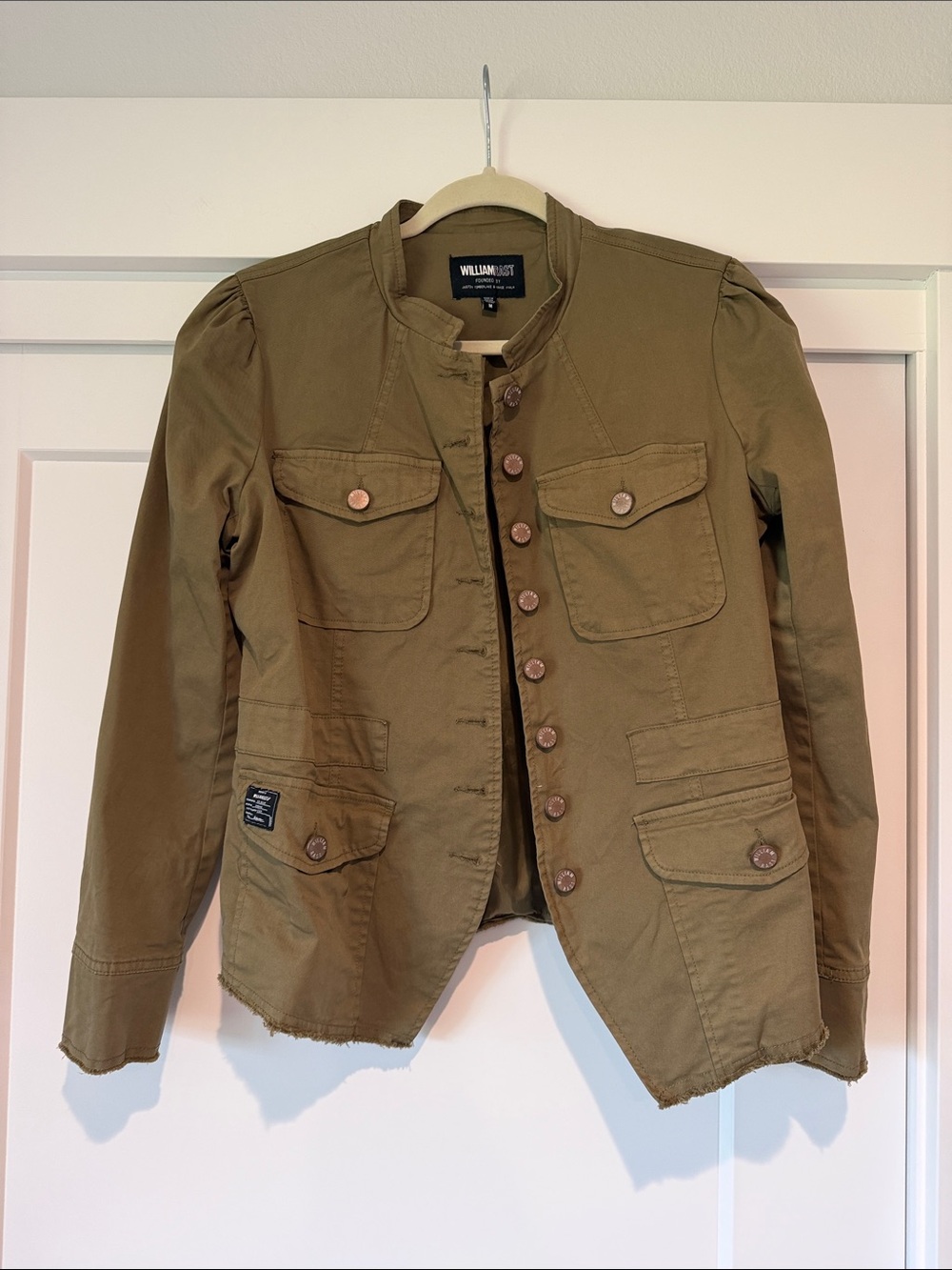 William Rast Olive Green Military-Style Women's Blazer